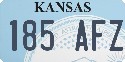 KS license plate 185AFZ