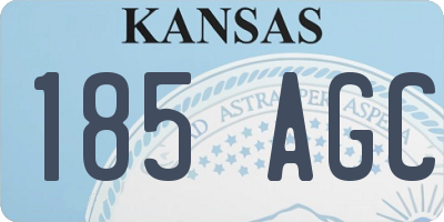 KS license plate 185AGC