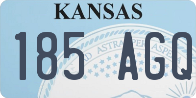 KS license plate 185AGQ