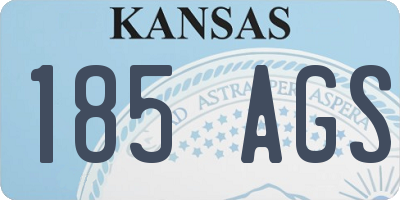 KS license plate 185AGS