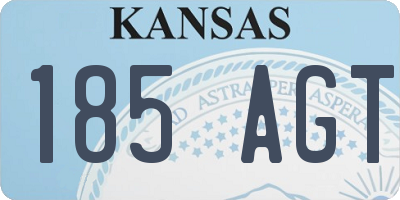 KS license plate 185AGT