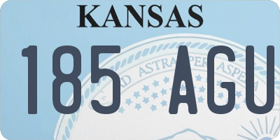 KS license plate 185AGU