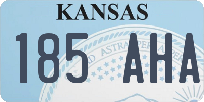 KS license plate 185AHA