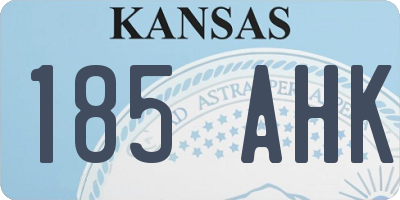 KS license plate 185AHK