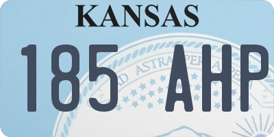 KS license plate 185AHP