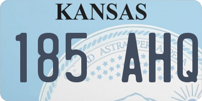 KS license plate 185AHQ