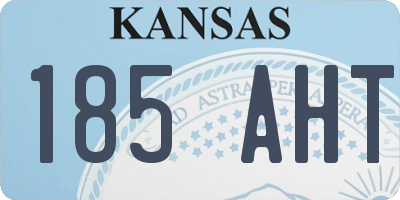 KS license plate 185AHT
