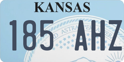 KS license plate 185AHZ