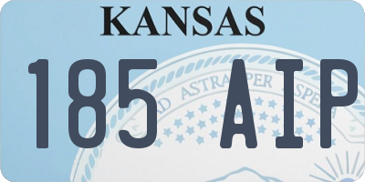 KS license plate 185AIP