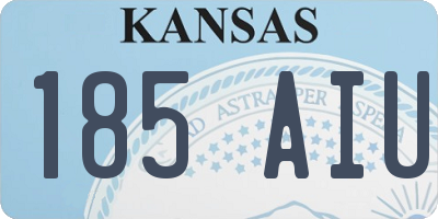 KS license plate 185AIU