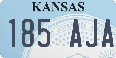 KS license plate 185AJA