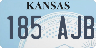 KS license plate 185AJB