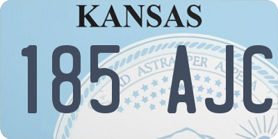 KS license plate 185AJC
