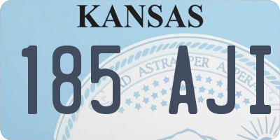 KS license plate 185AJI