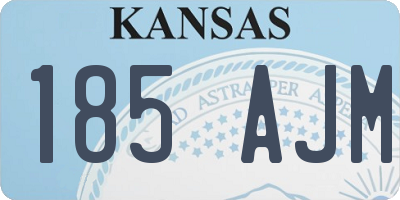 KS license plate 185AJM