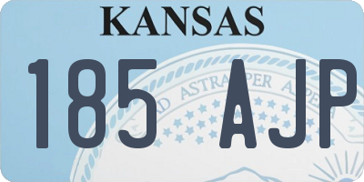 KS license plate 185AJP