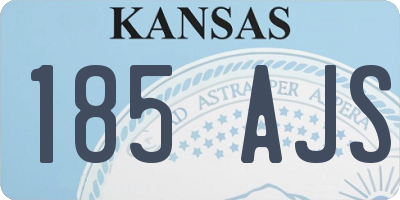 KS license plate 185AJS