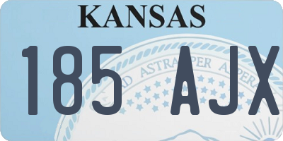 KS license plate 185AJX