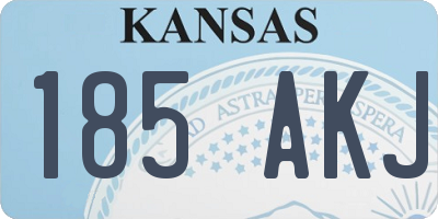 KS license plate 185AKJ