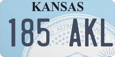 KS license plate 185AKL