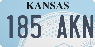 KS license plate 185AKN