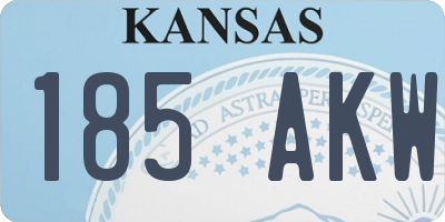 KS license plate 185AKW