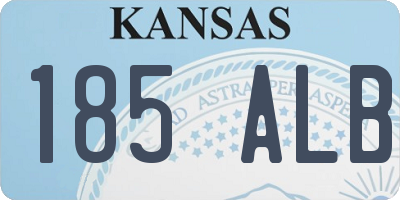 KS license plate 185ALB