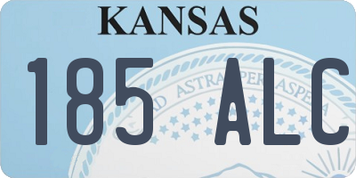 KS license plate 185ALC