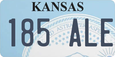 KS license plate 185ALE