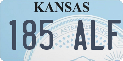 KS license plate 185ALF