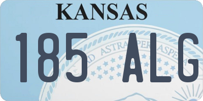KS license plate 185ALG