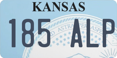 KS license plate 185ALP