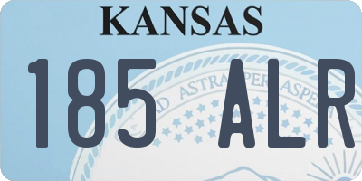 KS license plate 185ALR