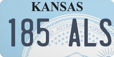KS license plate 185ALS
