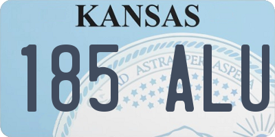 KS license plate 185ALU