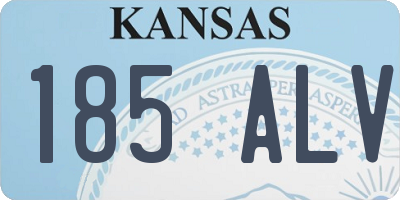 KS license plate 185ALV