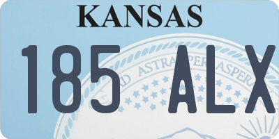 KS license plate 185ALX