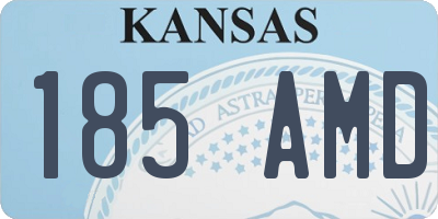 KS license plate 185AMD