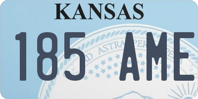 KS license plate 185AME