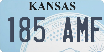 KS license plate 185AMF