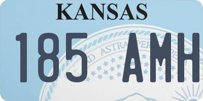KS license plate 185AMH
