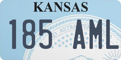KS license plate 185AML