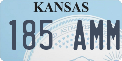 KS license plate 185AMM