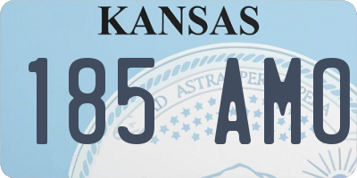 KS license plate 185AMO