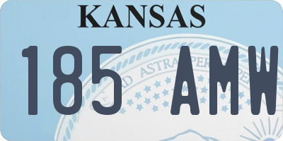 KS license plate 185AMW