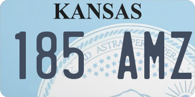 KS license plate 185AMZ