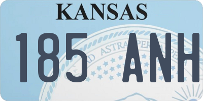 KS license plate 185ANH