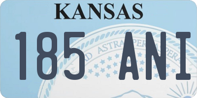 KS license plate 185ANI