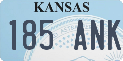 KS license plate 185ANK