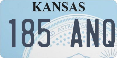 KS license plate 185ANQ
